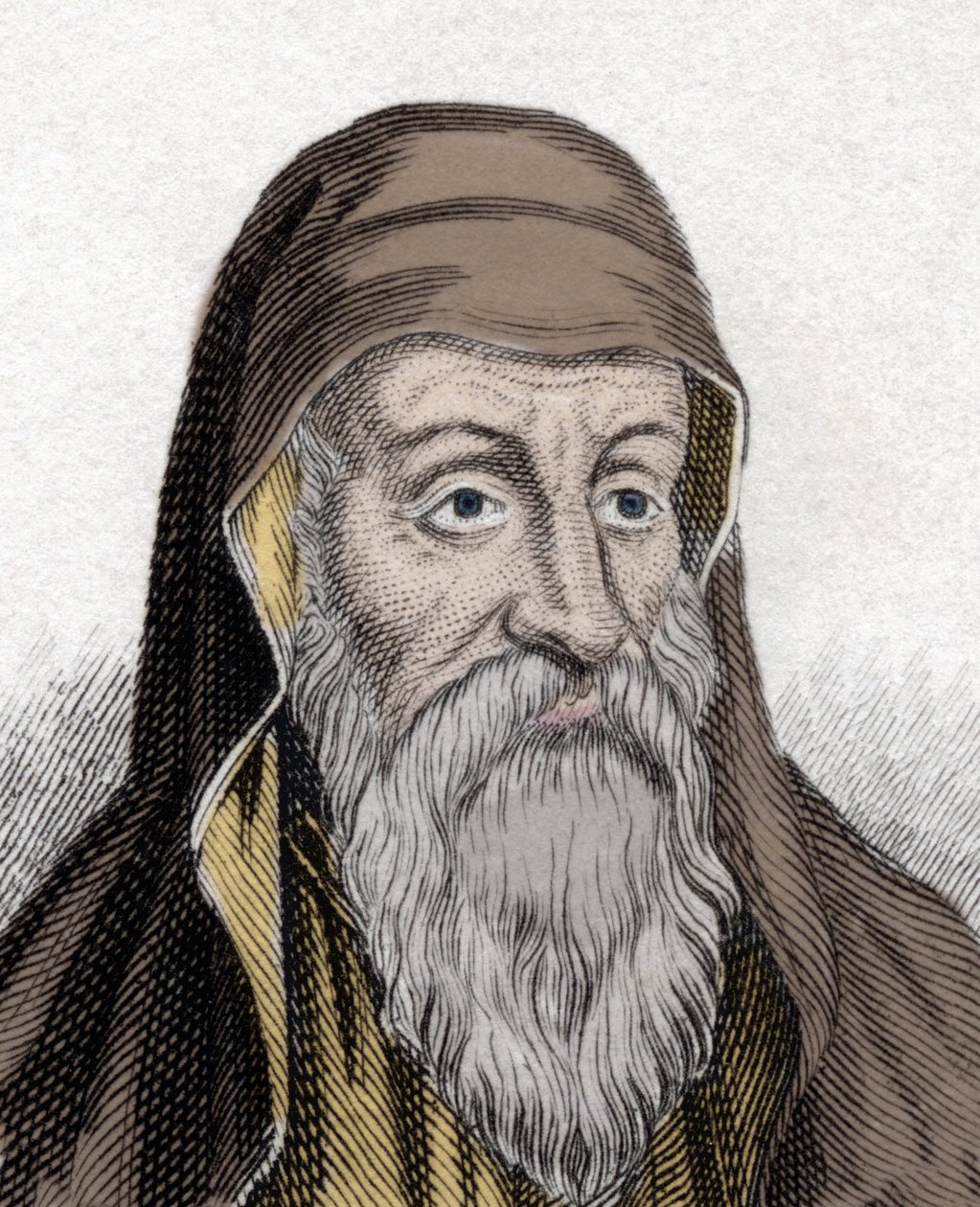 Portret Orygenesa (Orygenesa) (Orygenes Adamantius) teologa okresu patrystycznego (185-253). Rycina XIX wieku. autorstwa Unknown artist