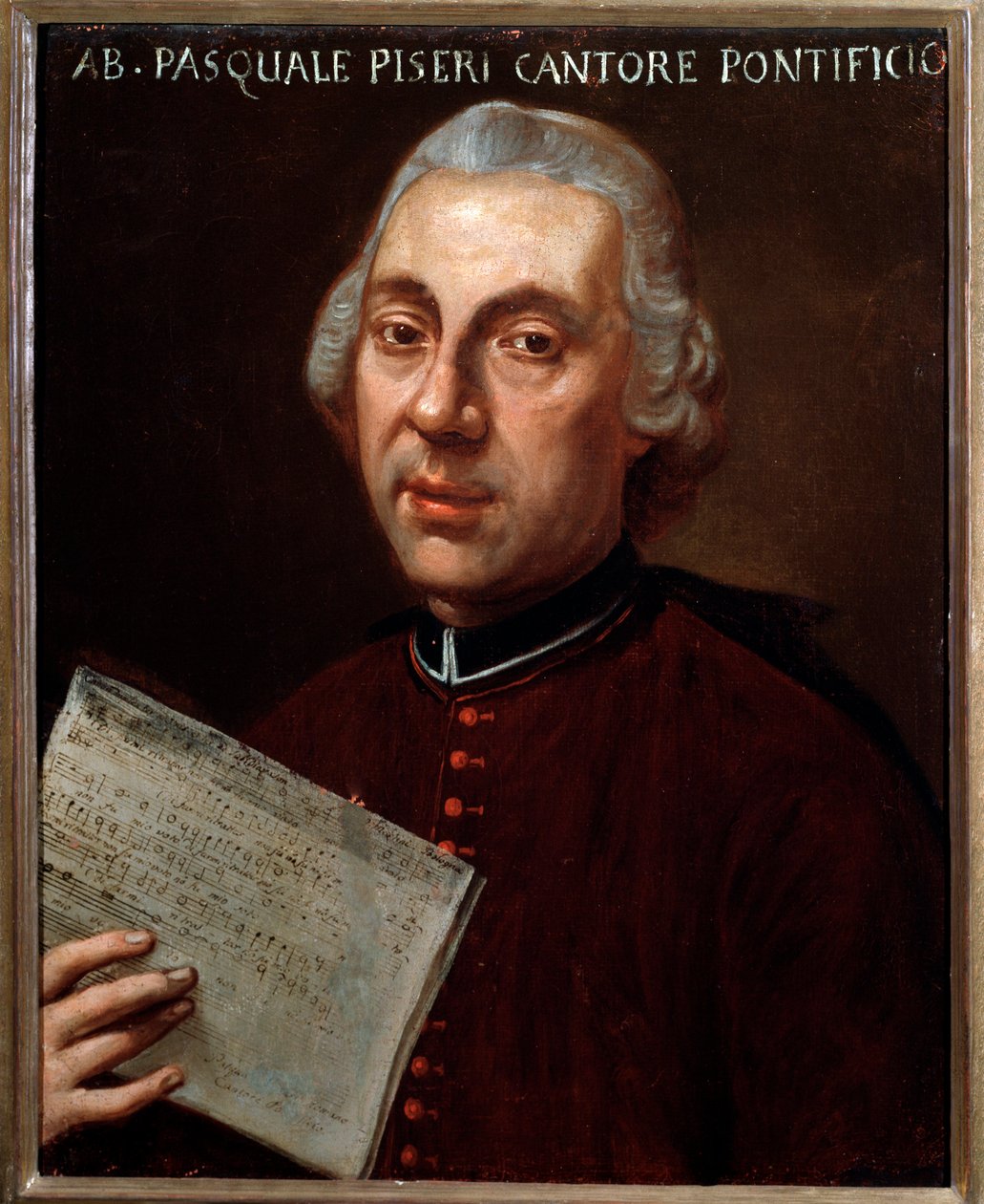 Portret Pasquale Piseri (Pisari) (1725-1778) włoskiego kompozytora Anonimowe malarstwo. XVIII-wieczna Bolonia, miejskie muzeum muzyczne autorstwa Unknown artist