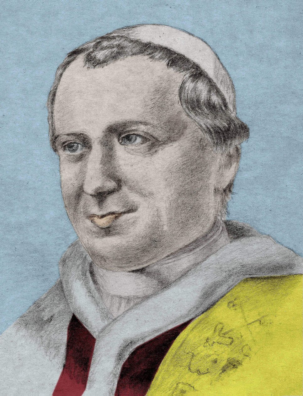 Portret Piusa IX (1792 - 1878), 253. papieża (1846 - 1878). autorstwa Unknown artist