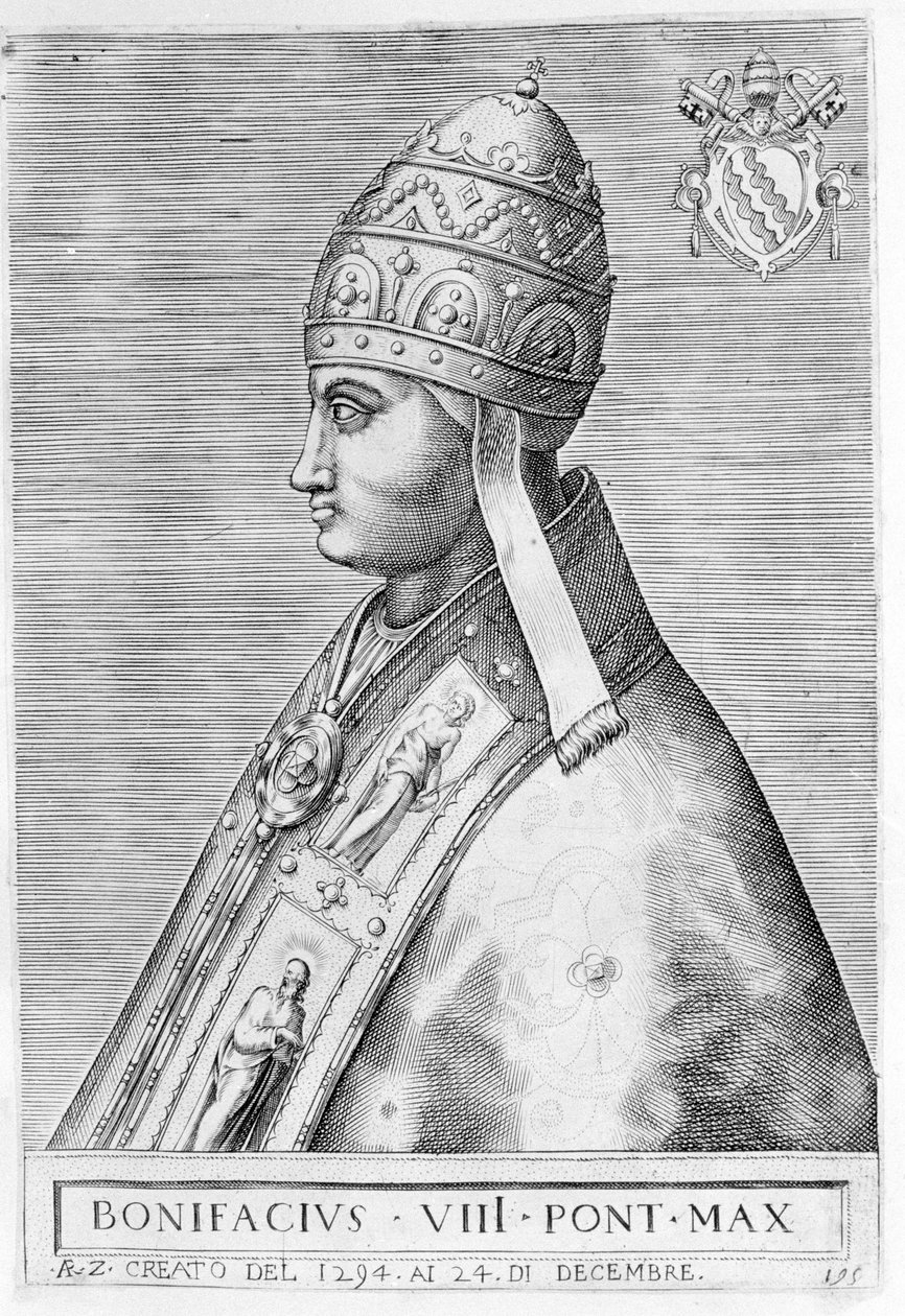 Portret papieża Bonifacego VIII (Benedetto Caetani dit Bonifacy VIII autorstwa Unknown artist