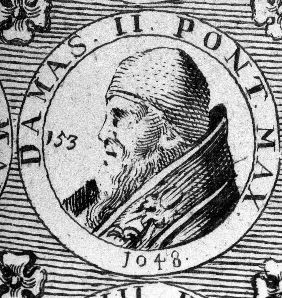 Portret papieża Damaszku II (zm. 1048). autorstwa Unknown artist