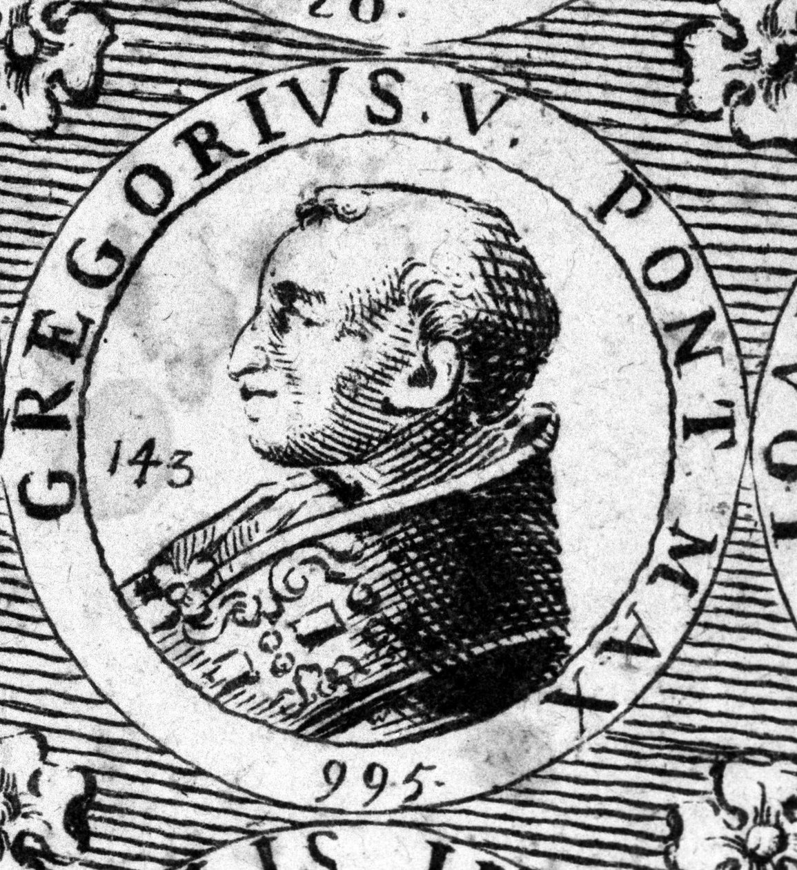 Portret papieża Grzegorza V (996-999). autorstwa Unknown artist