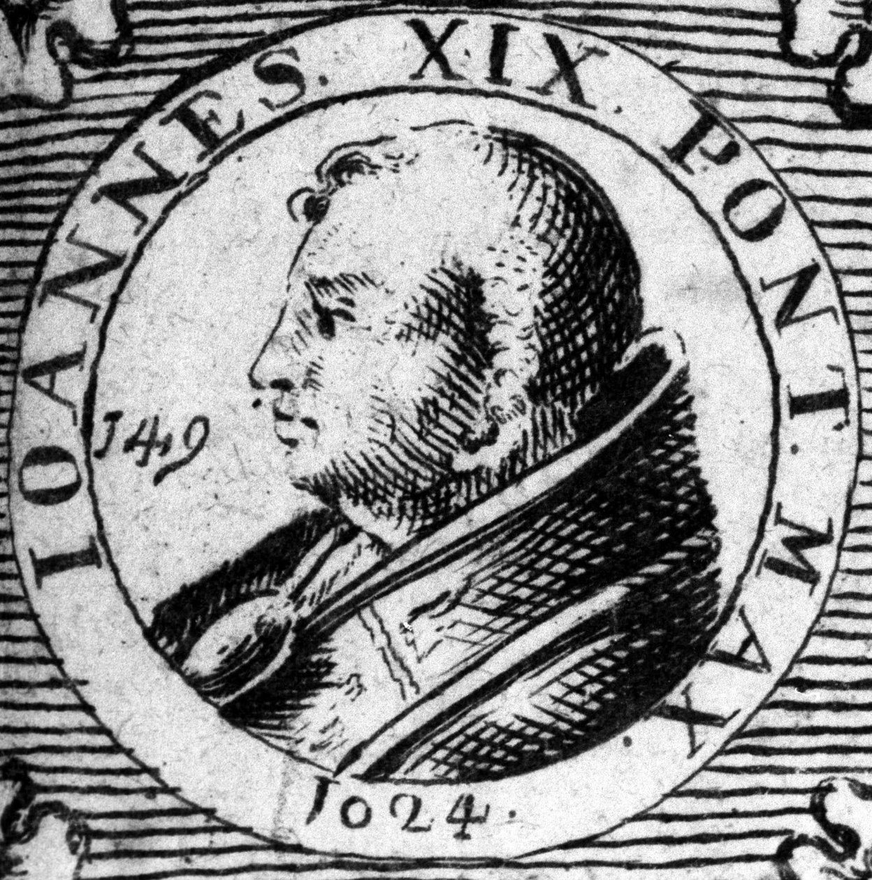Portret papieża Jana XIX (1024-1032). autorstwa Unknown artist
