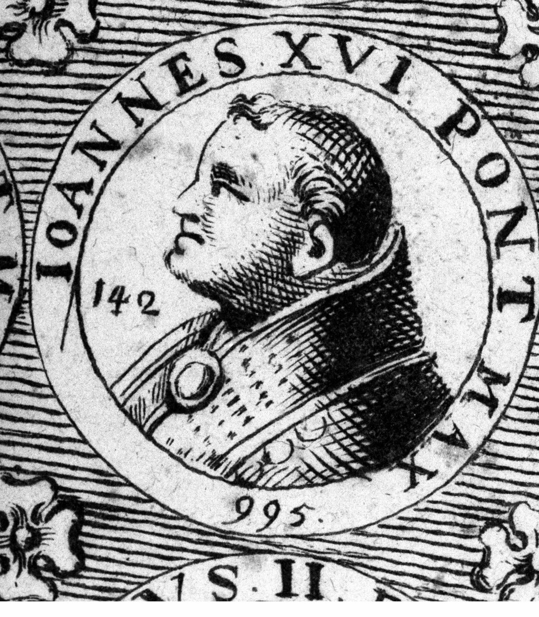 Portret papieża Jana XVI (Johannes Philagatus) (zm. 1013). autorstwa Unknown artist