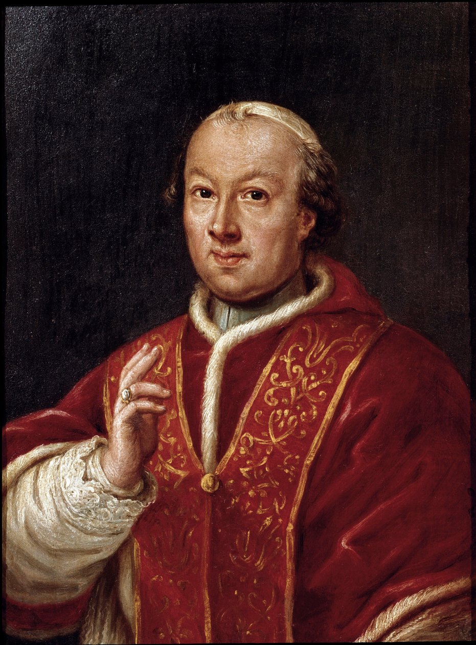 Portret papieża Piusa (Pio lub Piusa) VI (1717-1799) Malarstwo anonimowe. XVIII-wieczny Rzym, Museo del Risorgimento autorstwa Unknown artist