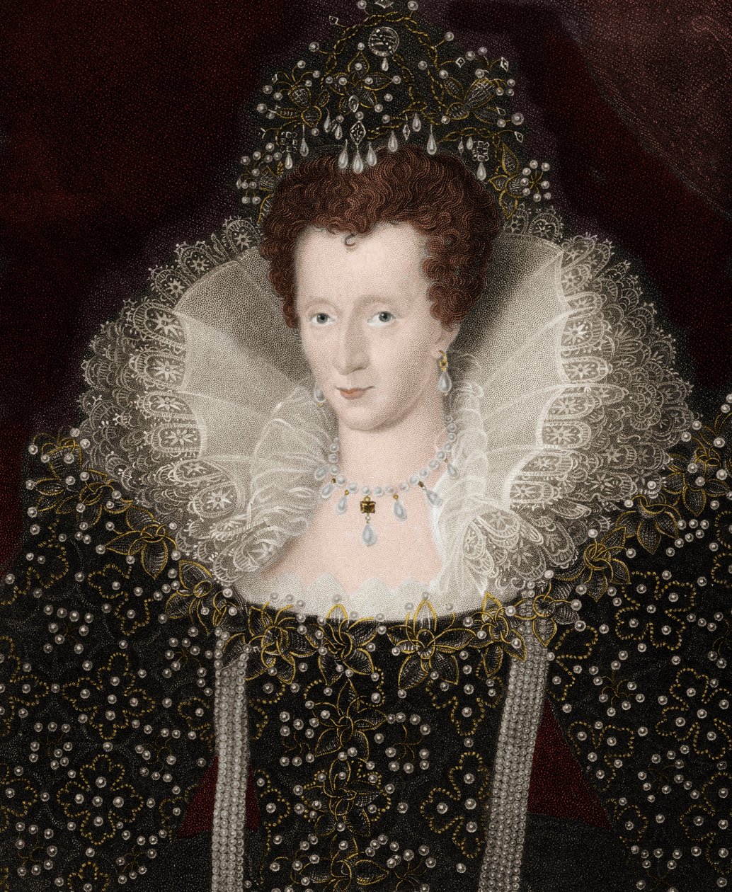 Portret królowej Elżbiety Iere (Elizabeth) z Anglii (1533-1603) Elżbieta I autorstwa Unknown artist