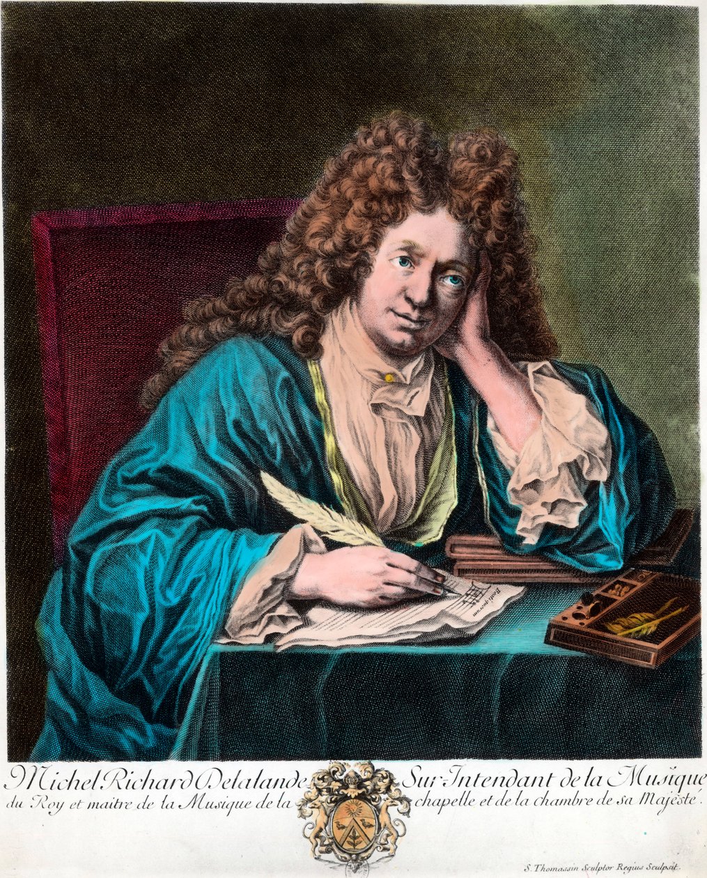 Portret Richarda Delalande, nadinspektora Muzyki Króla w Paryżu autorstwa Unknown artist