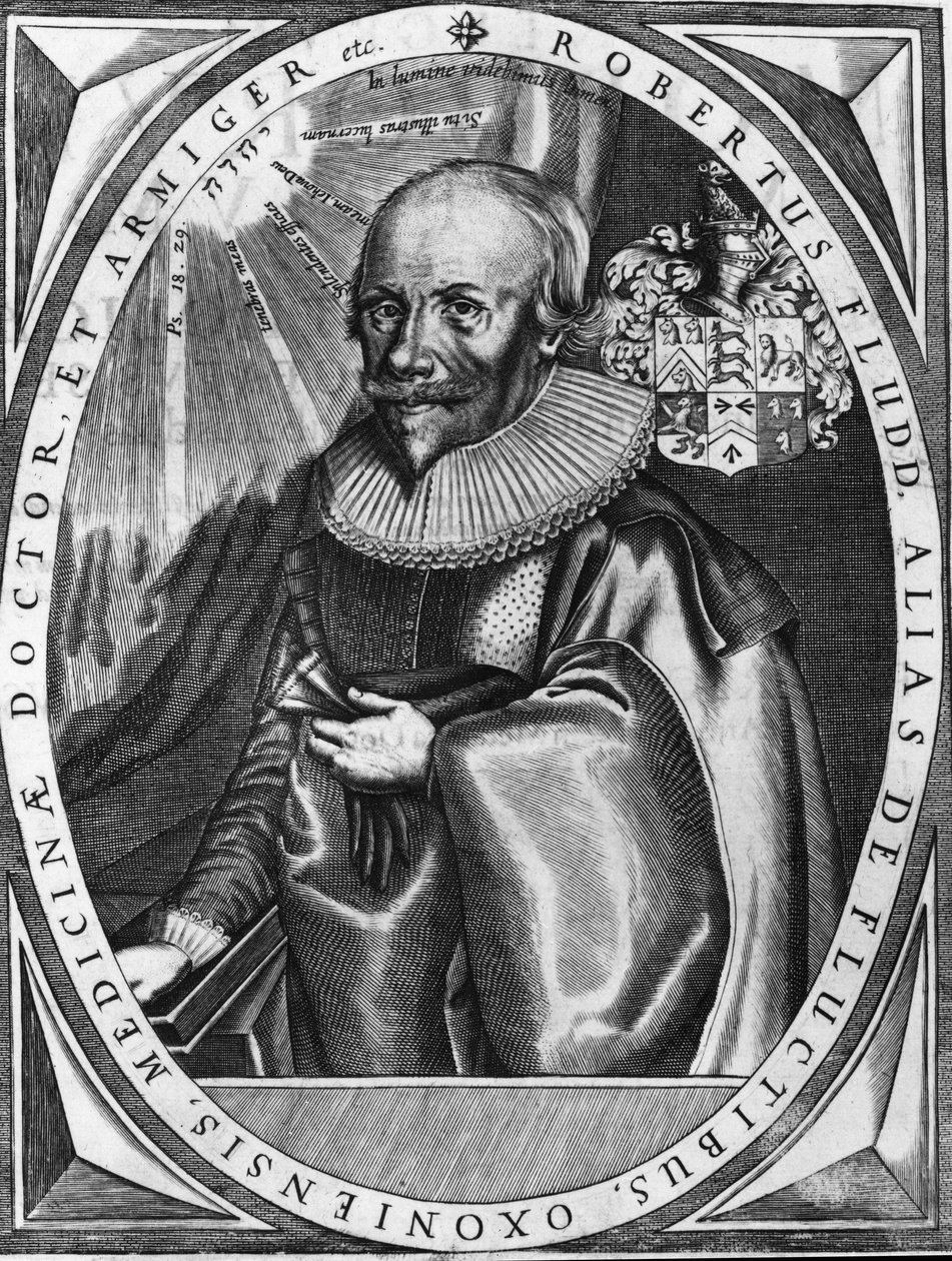 Portret Roberta Fludda (1574-1637) Angielskiego lekarza i humanisty. Grawerowanie XVIII wieku. autorstwa Unknown artist