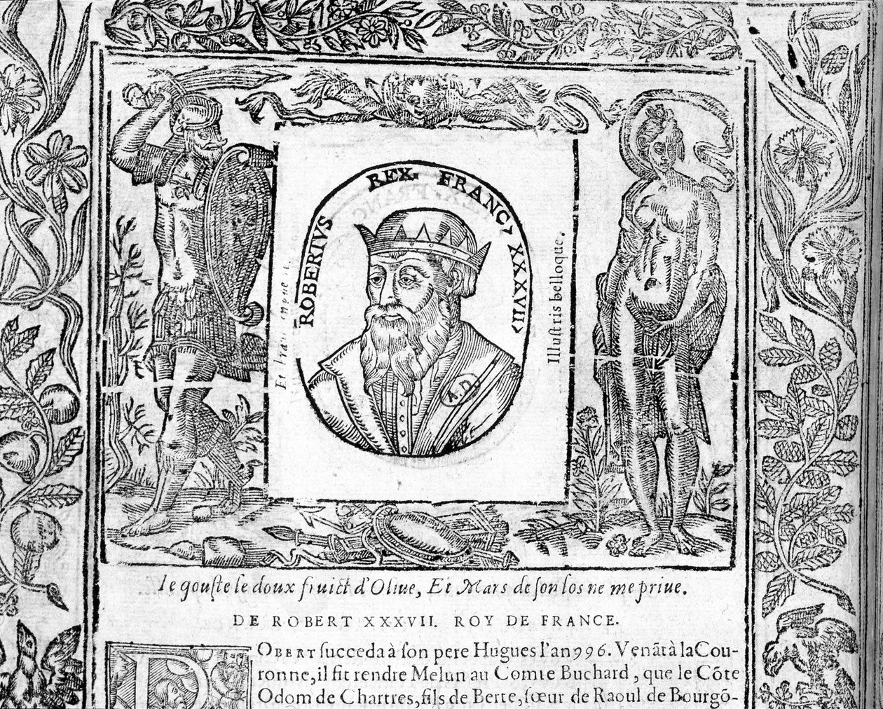 Portret Roberta Le Pieux, króla Francji od 996 do 1031. autorstwa Unknown artist