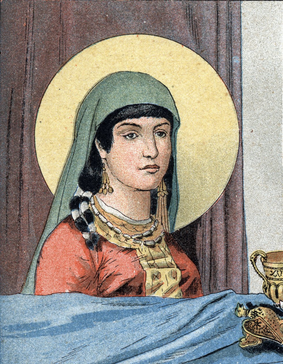 Portret świętej Klotyldy, królowej Franków (w. 475-545), żony Clovisa I. autorstwa Unknown artist