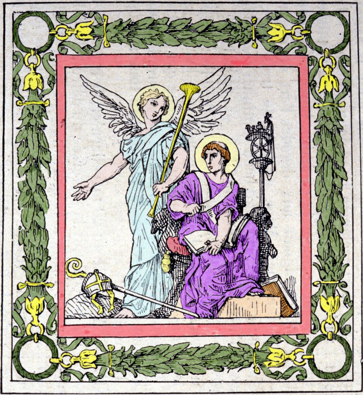 Portret św. Grzegorza Biskupa z Tours (538 - 594) piszącego historię Francji. autorstwa Unknown artist