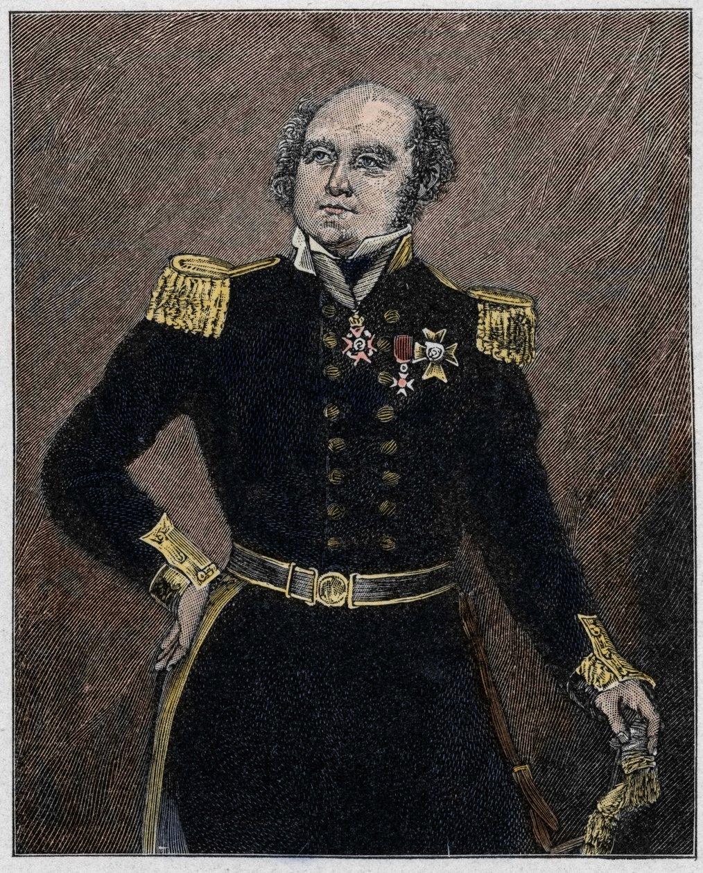 Portret Sir Johna Franklina (1786-1847) oficera marynarki i brytyjskiego odkrywcy. autorstwa Unknown artist