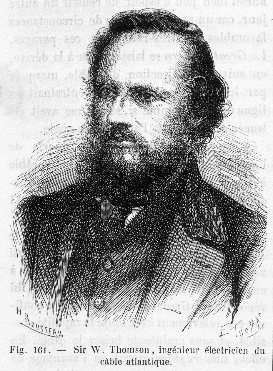 Portret Sir Williama Thomsona, Lorda Kelvina (1824-1907) - w „Cuda nauki” Louisa Figuiera autorstwa Unknown artist