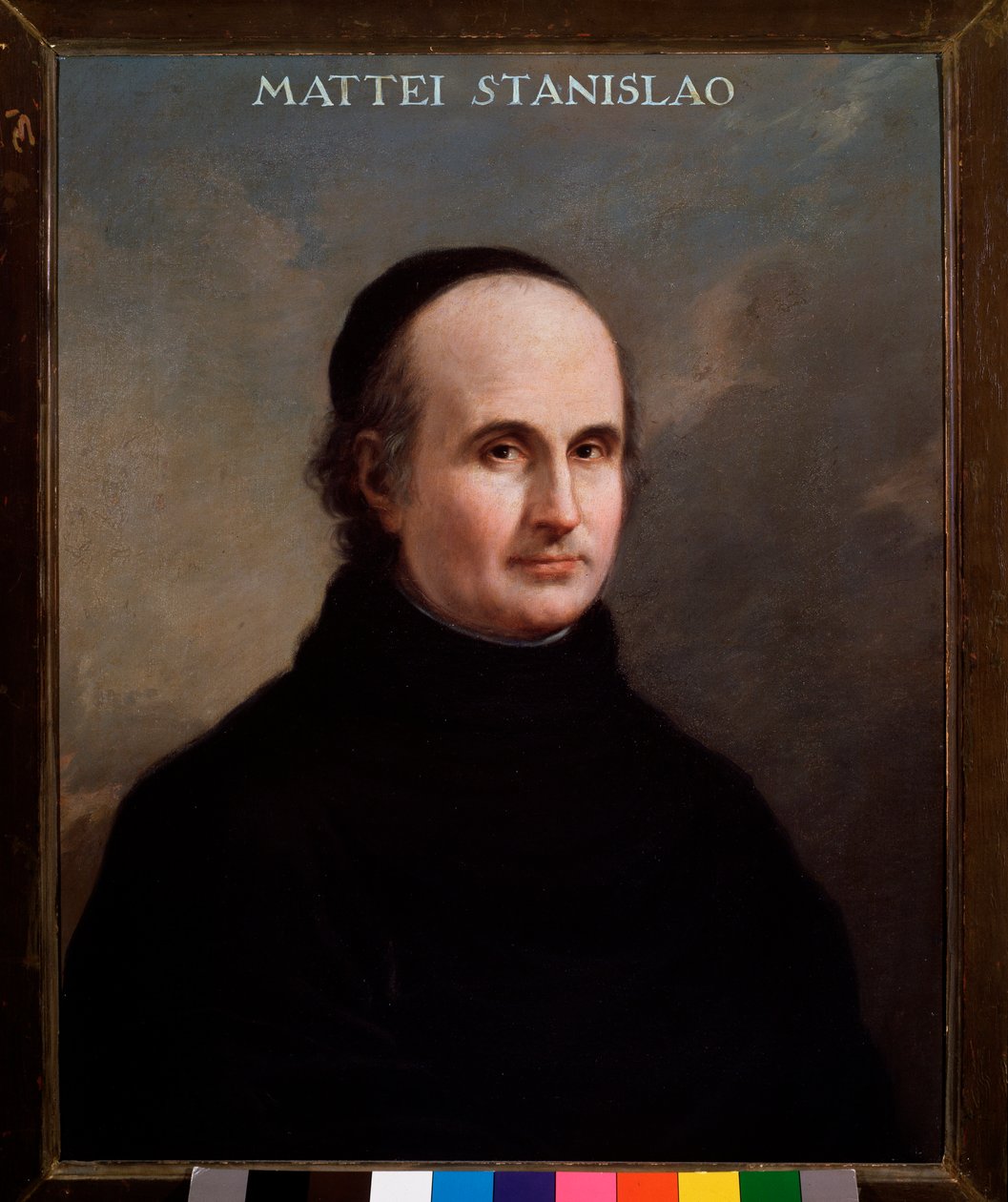 Portret Stanislao Mattei (1750-1825) włoskiego kompozytora Anonimowe malarstwo. XVIII-wieczna Bolonia, miejskie muzeum muzyczne autorstwa Unknown artist