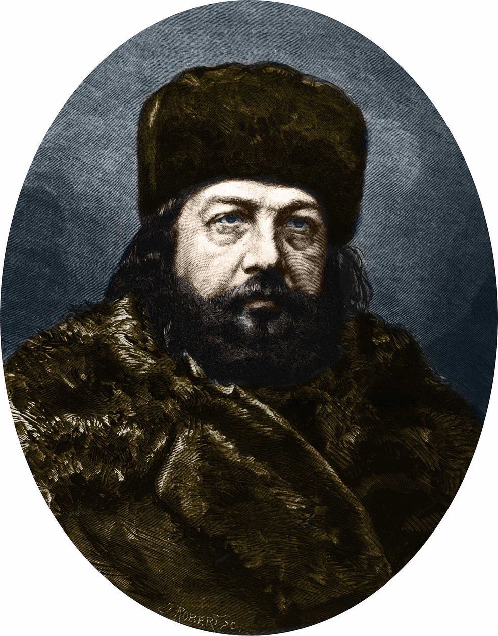 Portret Teofila Gautiera, francuskiego poety, powieściopisarza i krytyka sztuki (1811-1872). autorstwa Unknown artist