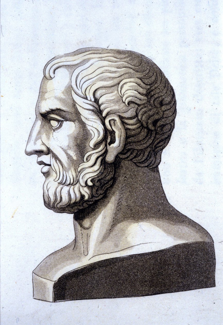 Portret Teofrasty (372 pne-287 pne), greckiego filozofa. autorstwa Unknown artist
