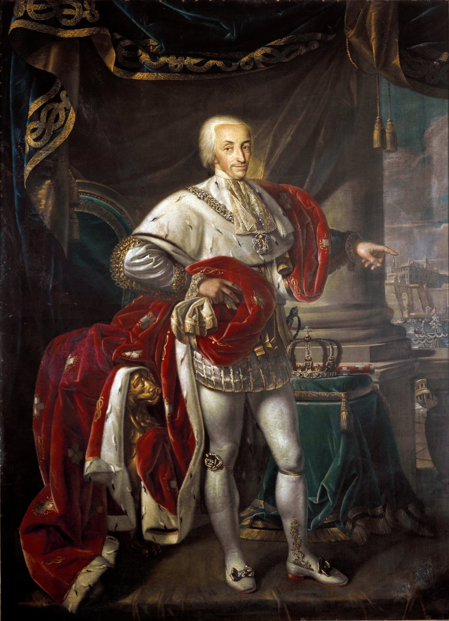 Portret Wiktora Emanuela I, króla Sardynii (olej na płótnie) autorstwa Unknown artist