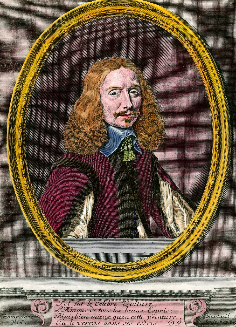 Portret Vincenta Cara (1597-1648) francuskiego pisarza Grawerunek XVIII wieku Kolekcja prywatna autorstwa Unknown artist