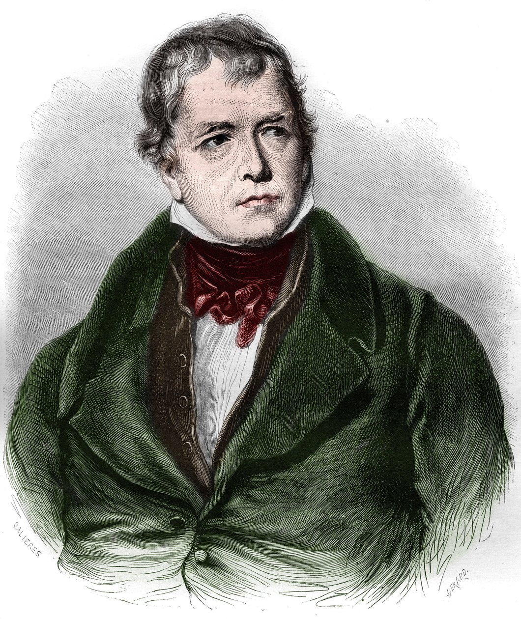 Portret Waltera Scotta (1771-1832), szkockiego poety i powieściopisarza. autorstwa Unknown artist