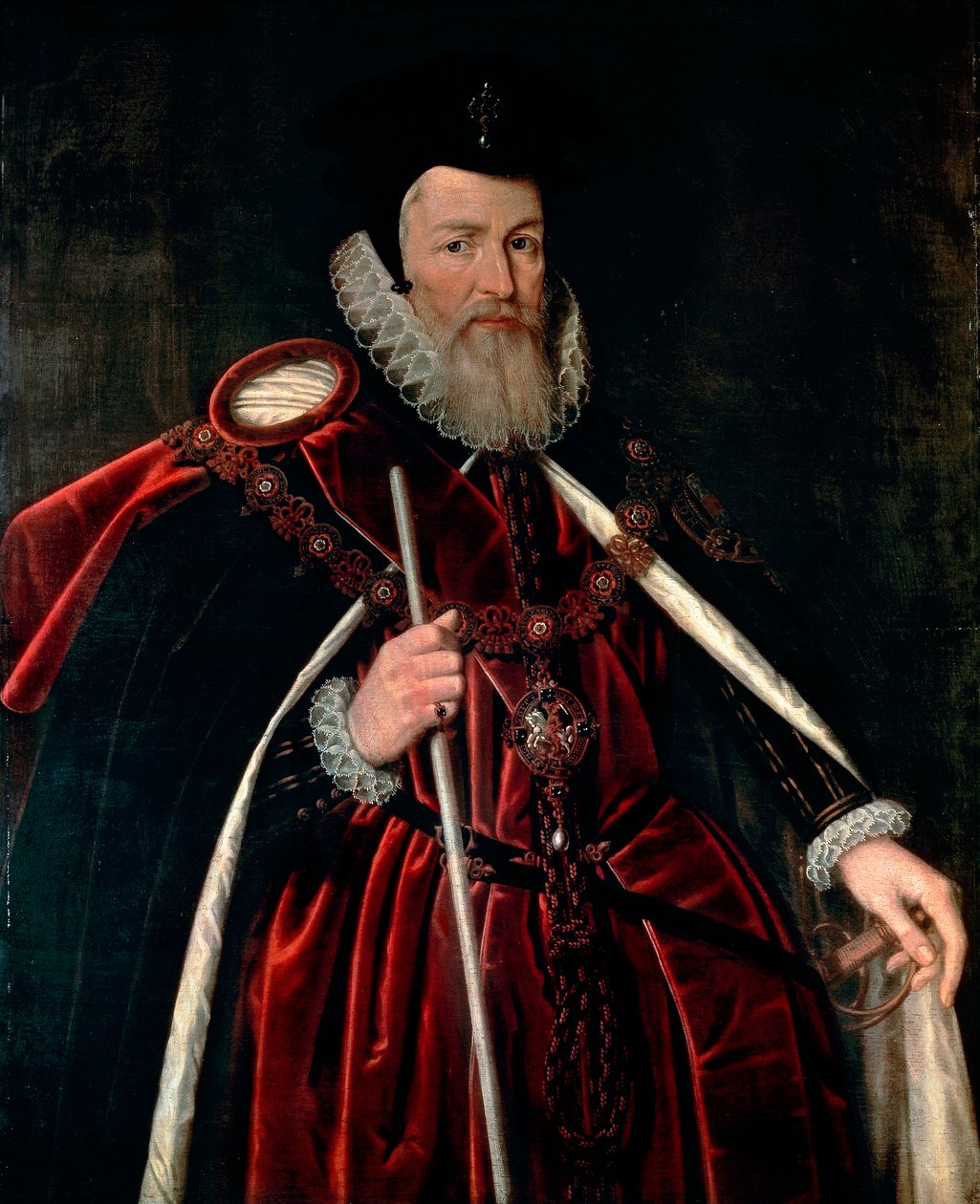 Portret Williama Cecila, barona Burghley autorstwa Unknown artist