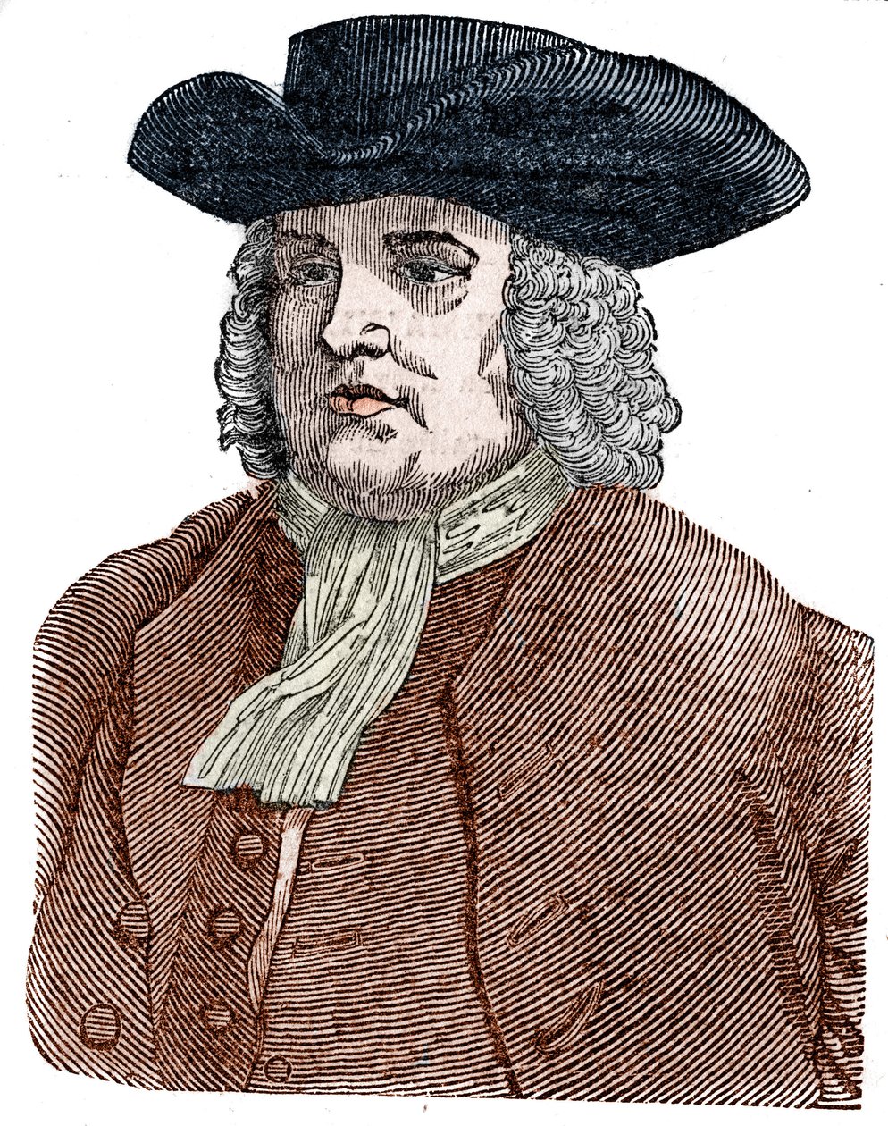 Portret Williama Penna (1644-1718) Założyciela Pensylwanii. Angielski reformator religijny i publicysta. autorstwa Unknown artist
