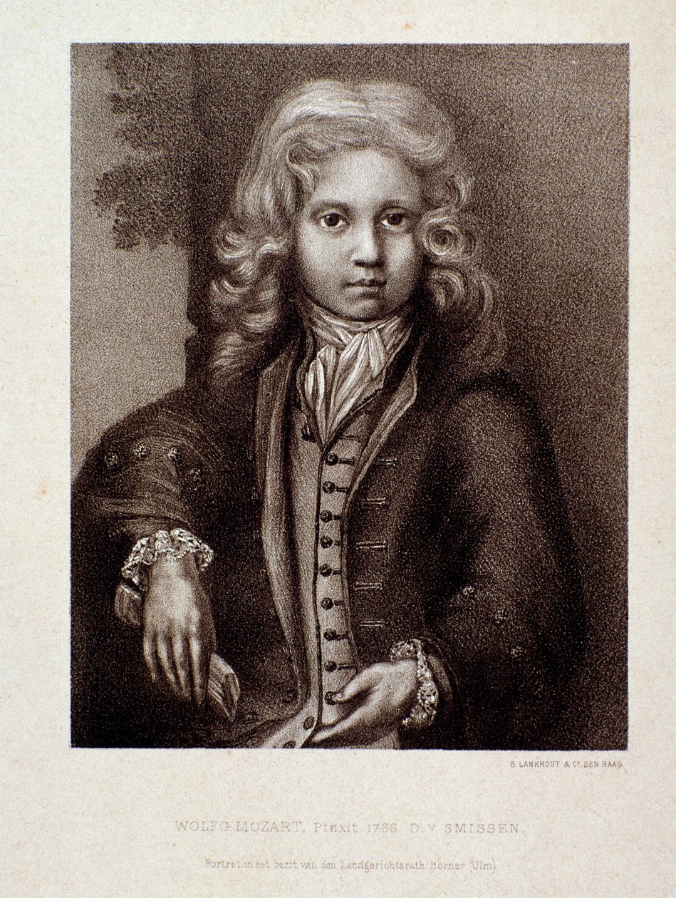 Portret Wolfganga Amadeusza Mozarta, jako dziecko (Grawerowanie) autorstwa Unknown artist