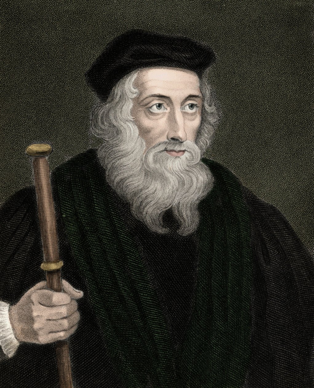 Portret angielskiego teologa i reformatora Johna Wyclifa (lub Wycliff lub Wycliffe autorstwa Unknown artist