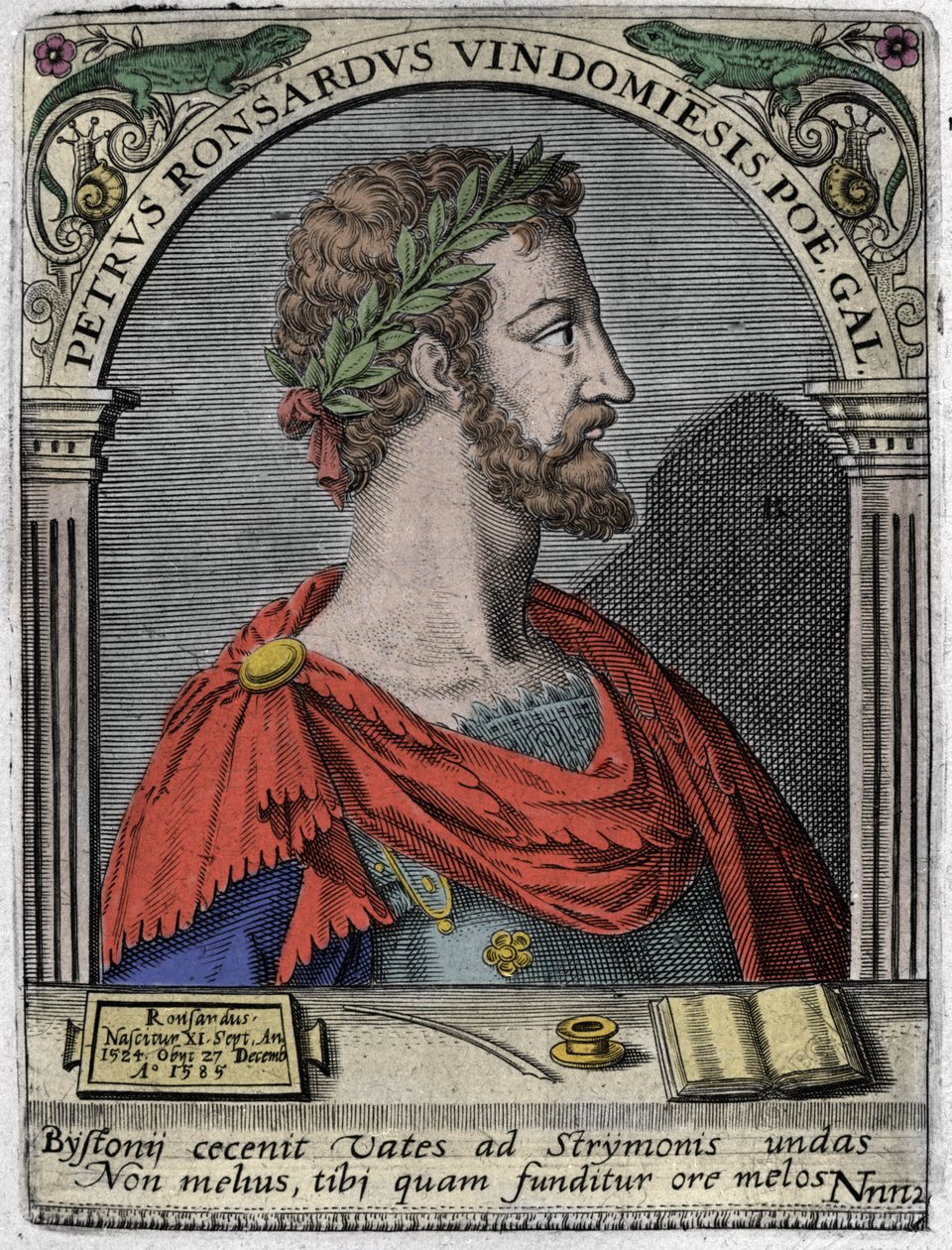 Portret francuskiego poety Pierre de Ronsard (1524-1585). autorstwa Unknown artist
