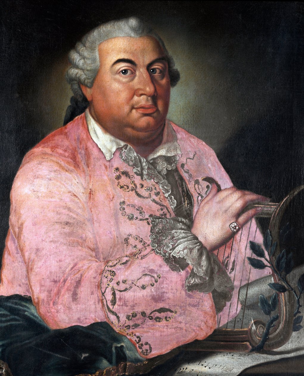 Portret włoskiego kompozytora Niccolo Jommelli (1714 -1774) Obraz anonimowy. 1760 wokół Bolonii, Muzeum Miejskie i Biblioteka Muzyczna autorstwa Unknown artist