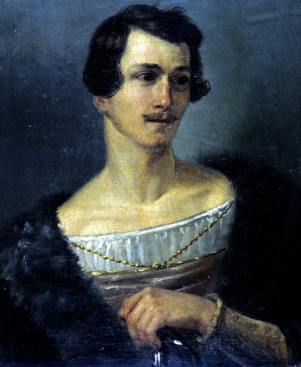 Portret włoskiego tenora Domenico Donzelli (1790 - 1873) w „La Norma” Vincenzo Belliniego (1801 - 1835). Malarstwo anonimowe, Museo della Scala, Mediolan. autorstwa Unknown artist