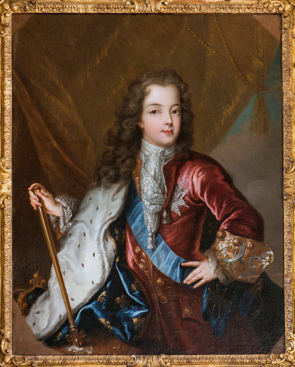 Portret króla Francji Ludwika XV - olej na anonimowym płótnie z XVIII wieku - Musee de Sceaux autorstwa Unknown artist