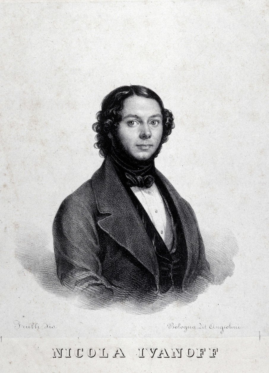 Portret rosyjskiej piosenkarki Nicola Ivanoff (Nikolaj Kuzmiv Ivanov 1810-1880). autorstwa Unknown artist