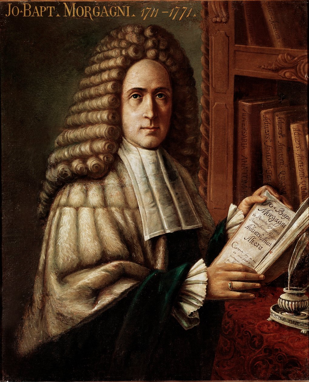 Portret lekarza i anatom (Giovanni Battista) (Giovan Battista) Giambattista Morgagni (1683-1771) (Jan Chrzciciel) Założyciel anatomii patologicznej Anonimowe malarstwo XVIII-wiecznej Padwy, Uniwersytet, Włochy autorstwa Unknown artist