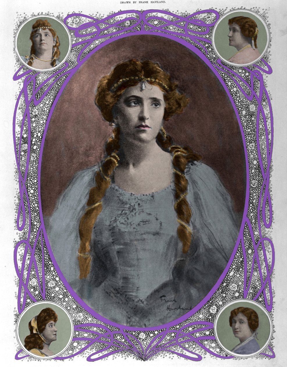 Portret piosenkarki Nellie (Nelly) Melba (1861-1931) Koniec XIX wieku autorstwa Unknown artist