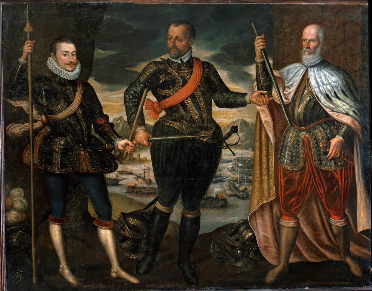 Portrety Marcantonio Colonny, księcia Jana Austrii i doży Sebastiano Venier. Zwycięzcy bitwy pod Lepanto, c.1571 (malarstwo) autorstwa Unknown artist