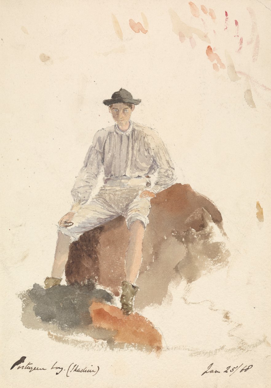 Chłopiec z Portugalii (Madera) 25 stycznia 1868 r autorstwa Unknown artist
