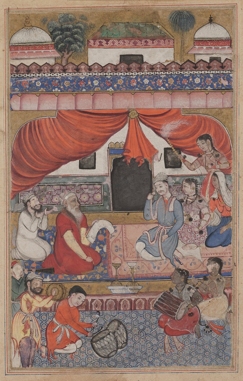 Przygotowanie do ślubu Mahmudy z Młodym Wezyrem z Tuti-namy (Opowieści papugi): Trzydziesta trzecia noc autorstwa Unknown artist