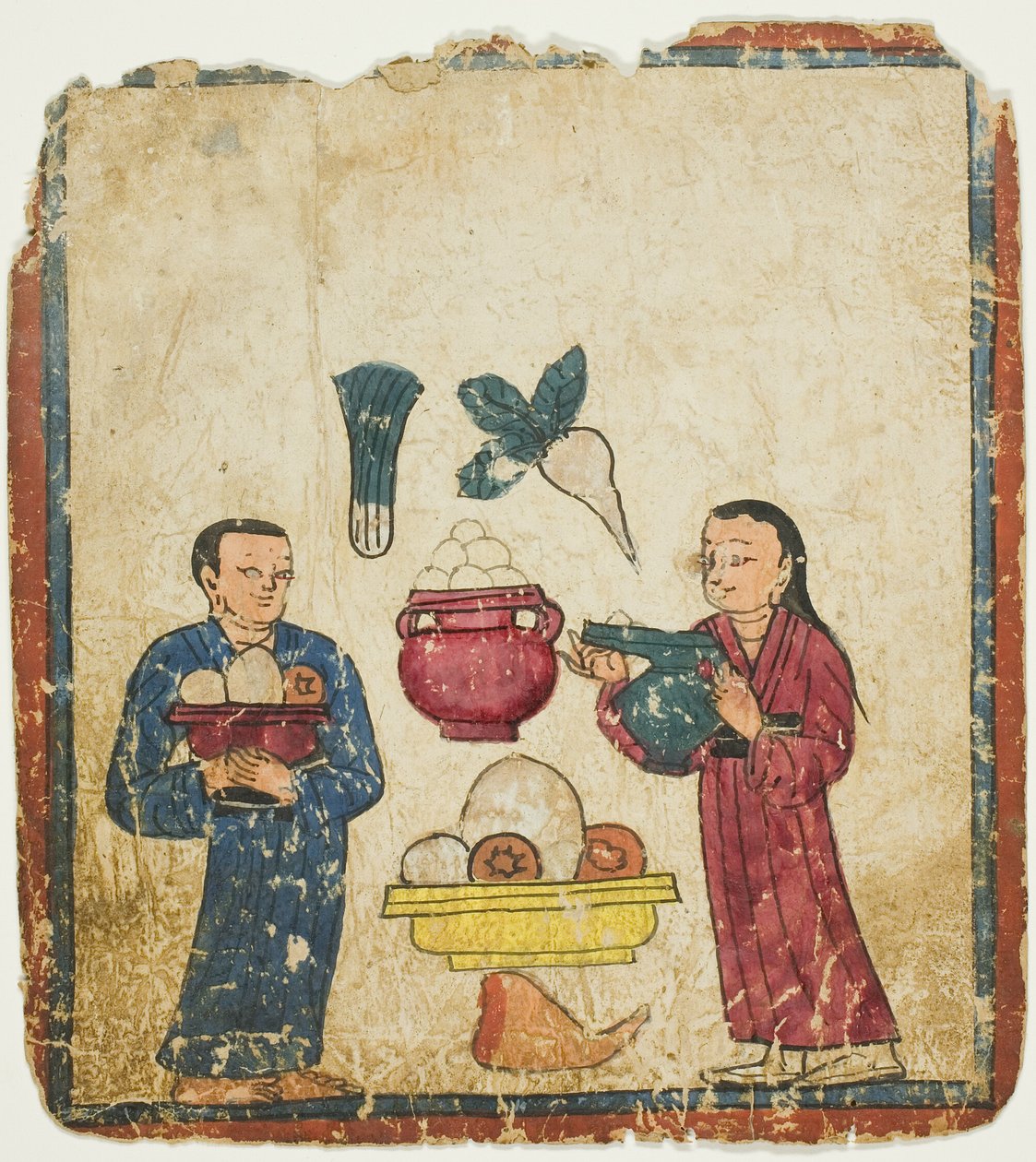 Prezentacja ofiar, z zestawu kart inicjacyjnych (Tsakali) autorstwa Unknown artist