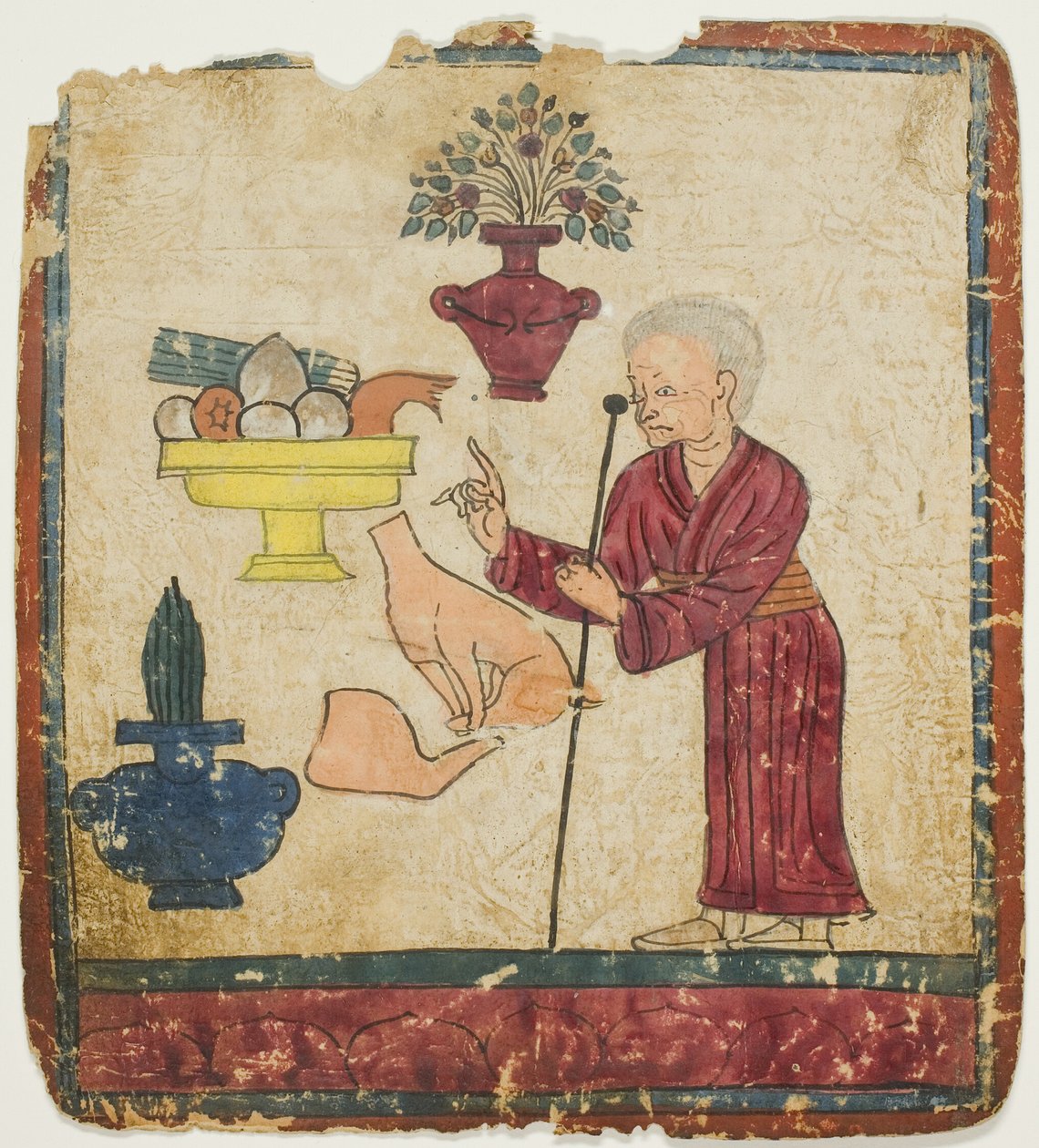 Prezentacja ofiar, z zestawu kart inicjacyjnych (Tsakali) autorstwa Unknown artist