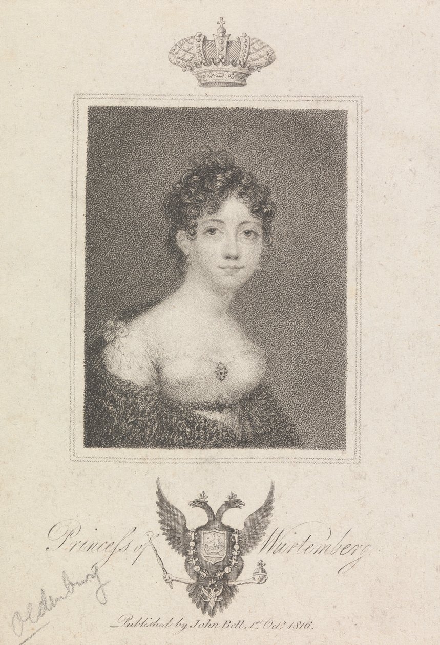 Księżniczka Wirtembergii autorstwa Unknown artist