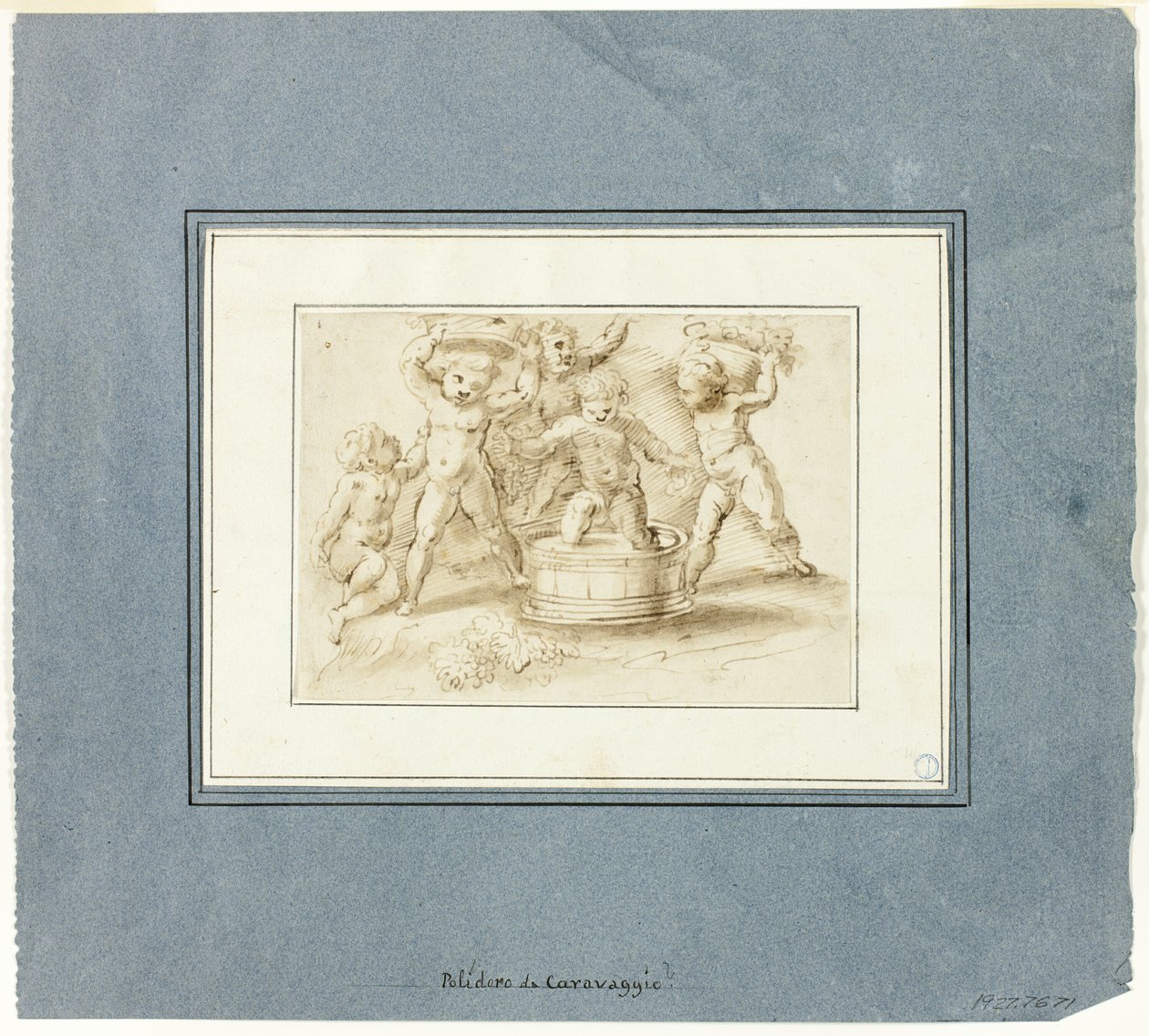 Putti robiący wino autorstwa Unknown artist