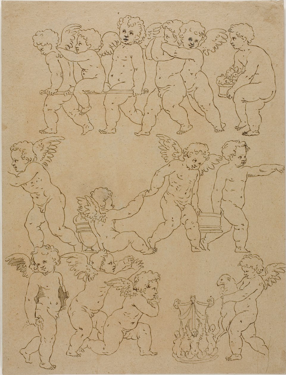 Putti wykonujące zadania autorstwa Unknown artist