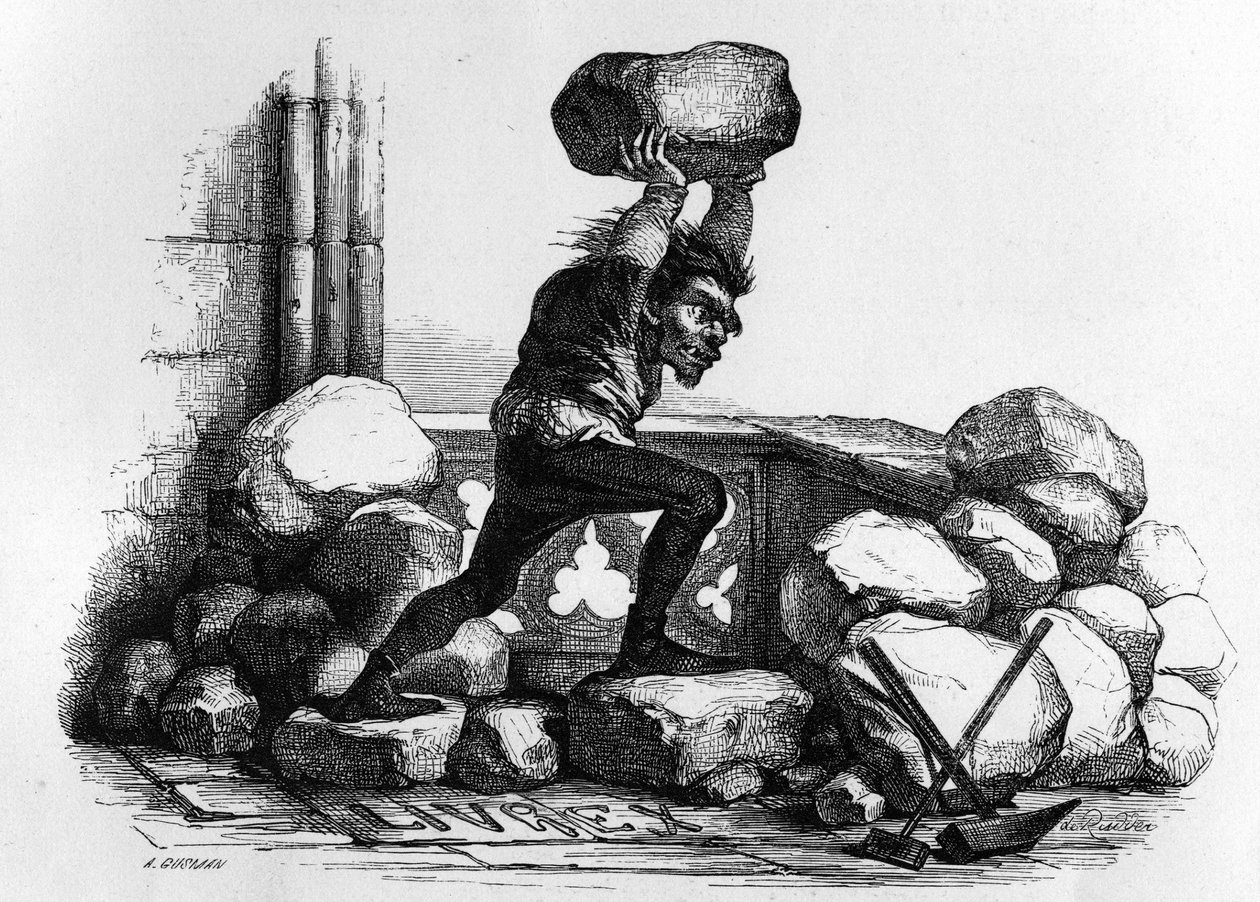 Quasimodo w Notre Dame de Paris V. Hugo. autorstwa Unknown artist