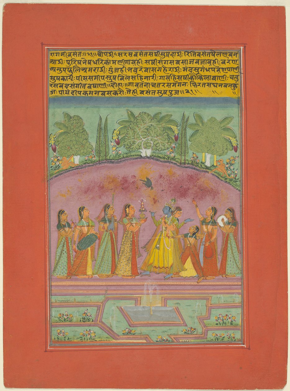 Ragini Vasanta, Strona z zestawu Jaipur Ragamala autorstwa Unknown artist