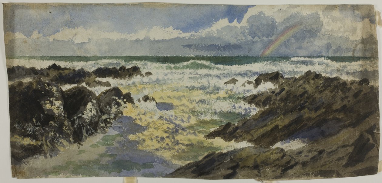 Tęcza nad wzburzonym morzem autorstwa Unknown artist