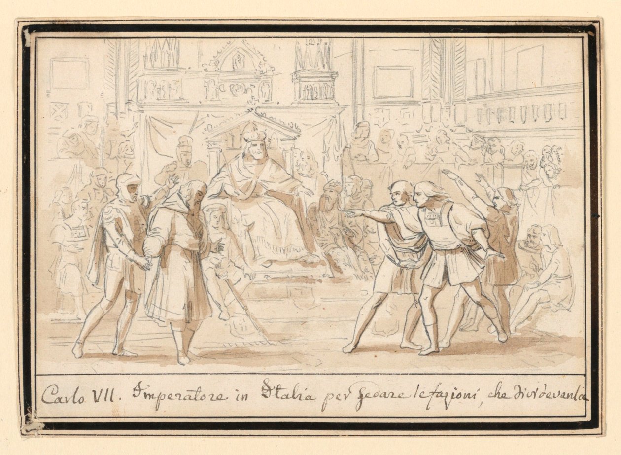 Pojednanie wrogów we Włoszech przez cesarza Henryka VII autorstwa Unknown artist