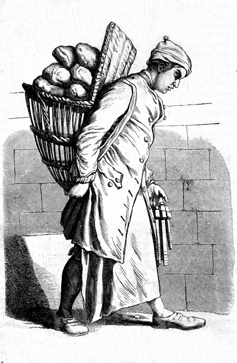 Reprezentacja piekarza. Grawerowanie XVIII wieku. autorstwa Unknown artist