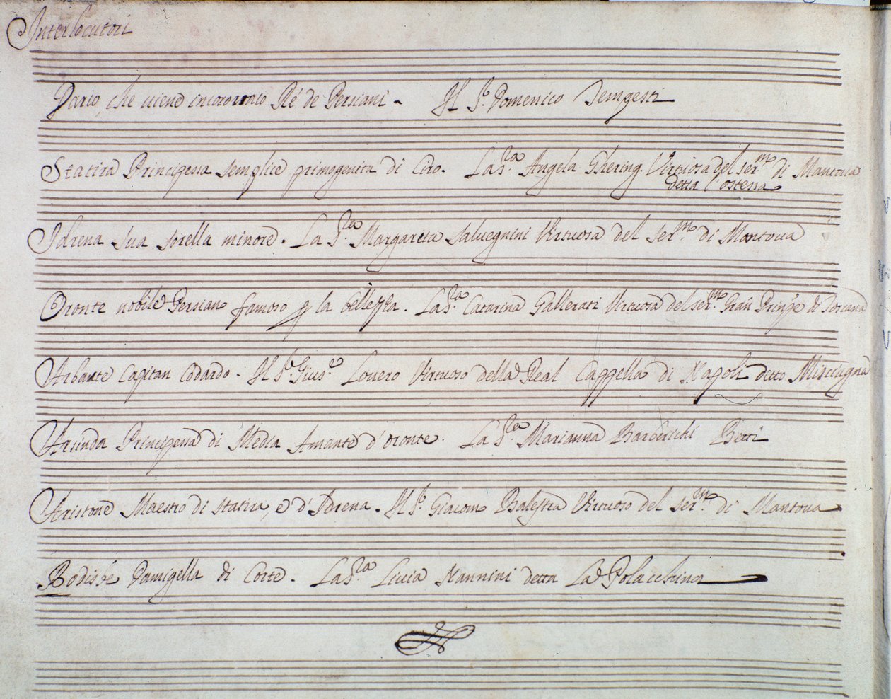 Wznowienie opery Koronacja Dariusza Giuseppe Aldrovandiniego (1703) autorstwa Unknown artist