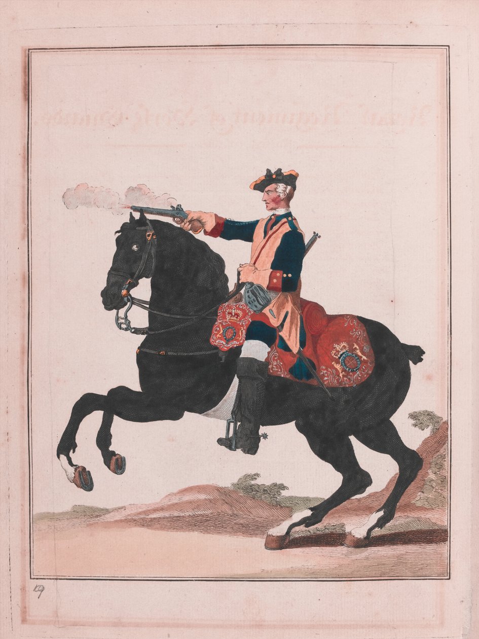 „Królewski Pułk Gwardii Konnej” (rycina) autorstwa Unknown artist