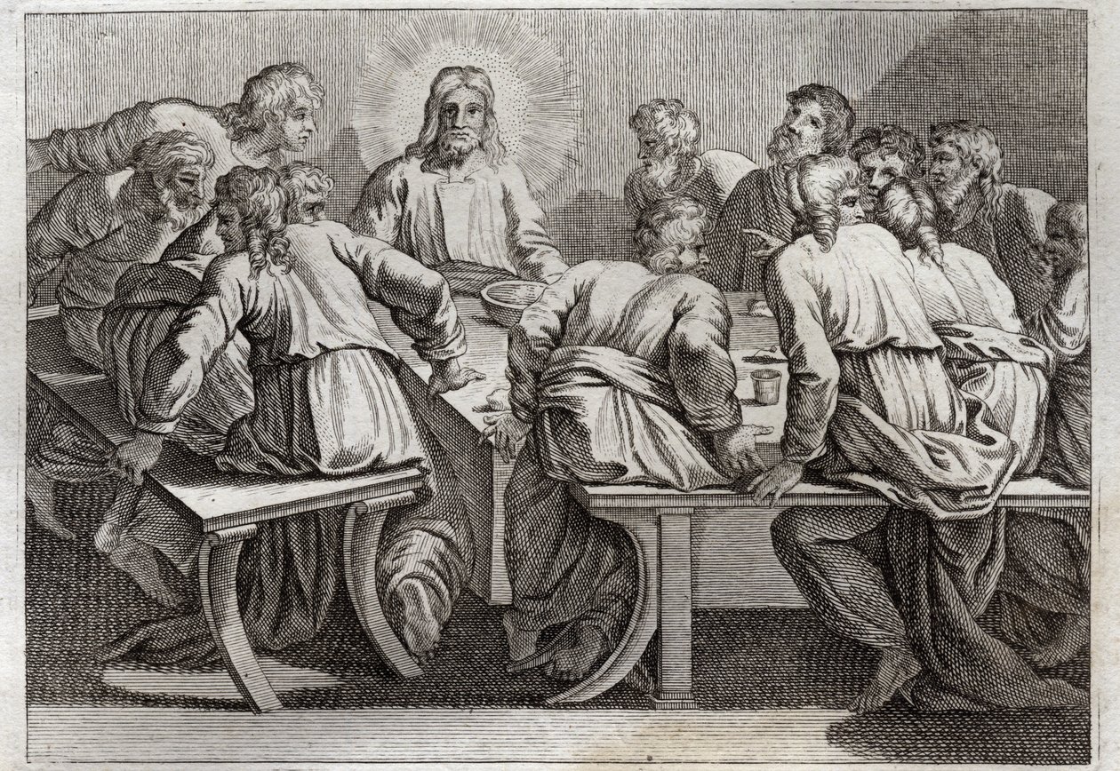 Biblia Royaumonta, Nowy Testament: Cene. Ilustracja z 1811 roku. autorstwa Unknown artist